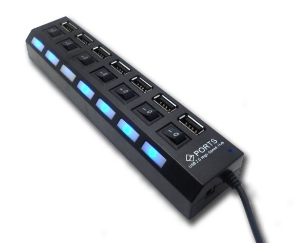 Mini Hub Usb 7 Portas Alta Velocidade